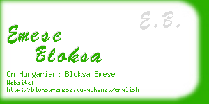 emese bloksa business card